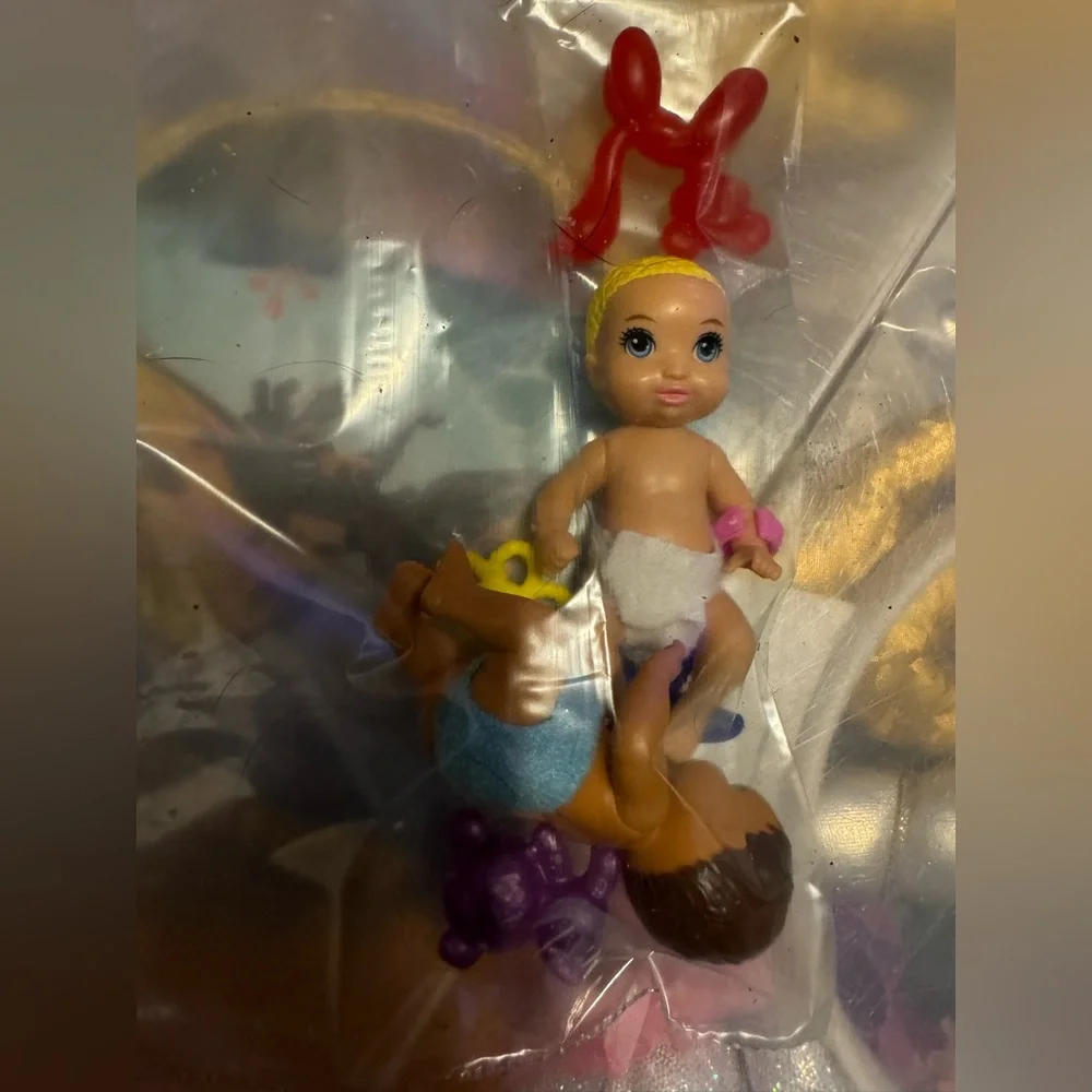 Barbie skipper babysitting lot of 2 infant babies & accessories